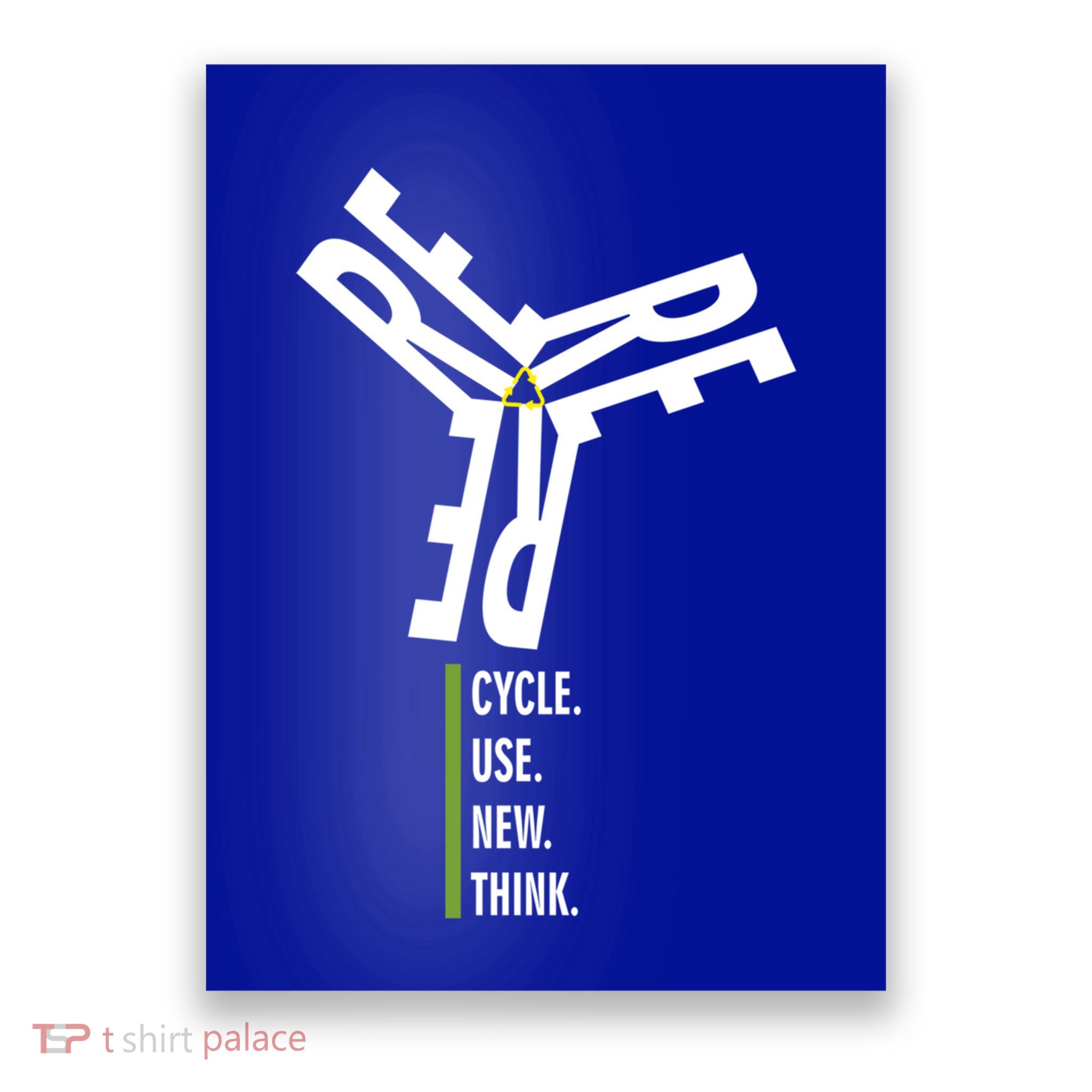 Recycle Reuse Renew Rethink Wind Turbine Wind Enerergy Gift Poster