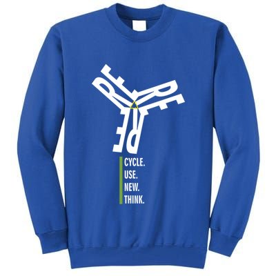 Recycle Reuse Renew Rethink Wind Turbine Wind Enerergy Gift Tall Sweatshirt