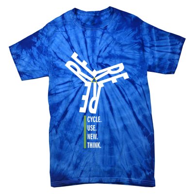 Recycle Reuse Renew Rethink Wind Turbine Wind Enerergy Gift Tie-Dye T-Shirt