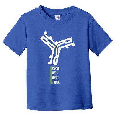 Recycle Reuse Renew Rethink Wind Turbine Wind Enerergy Gift Toddler T-Shirt