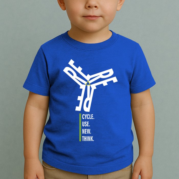 Recycle Reuse Renew Rethink Wind Turbine Wind Enerergy Gift Toddler T-Shirt
