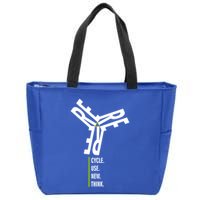 Recycle Reuse Renew Rethink Wind Turbine Wind Enerergy Gift Zip Tote Bag