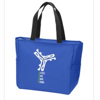 Recycle Reuse Renew Rethink Wind Turbine Wind Enerergy Gift Zip Tote Bag