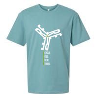 Recycle Reuse Renew Rethink Wind Turbine Wind Enerergy Gift Sueded Cloud Jersey T-Shirt