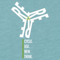 Recycle Reuse Renew Rethink Wind Turbine Wind Enerergy Gift Sueded Cloud Jersey T-Shirt