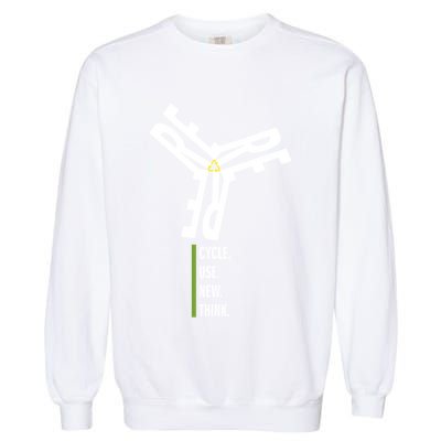 Recycle Reuse Renew Rethink Wind Turbine Wind Enerergy Gift Garment-Dyed Sweatshirt