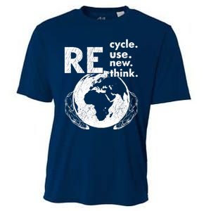 Recycle Reuse Renew Rethink Earth Day Design Cooling Performance Crew T-Shirt