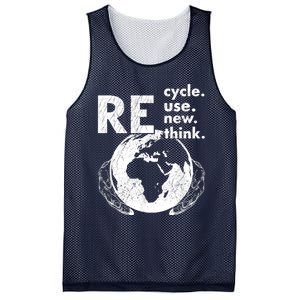 Recycle Reuse Renew Rethink Earth Day Design Mesh Reversible Basketball Jersey Tank