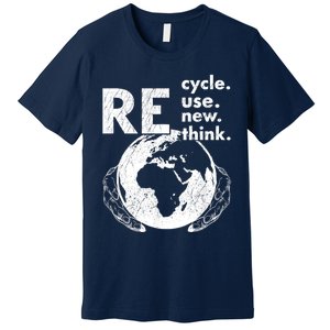 Recycle Reuse Renew Rethink Earth Day Design Premium T-Shirt