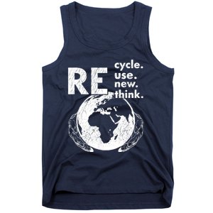 Recycle Reuse Renew Rethink Earth Day Design Tank Top