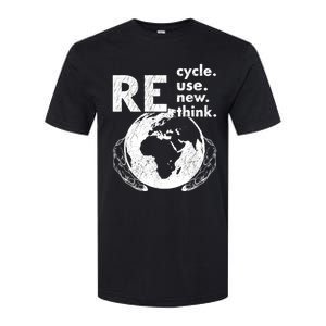 Recycle Reuse Renew Rethink Earth Day Design Softstyle CVC T-Shirt