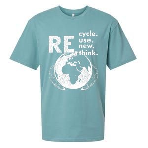 Recycle Reuse Renew Rethink Earth Day Design Sueded Cloud Jersey T-Shirt