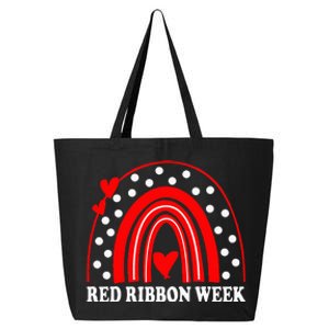 Rainbow Red Ribbon Week Leopard We Wear Red For Awareness 25L Jumbo Tote