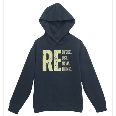 Recycle Reuse Renew Rethink Urban Pullover Hoodie