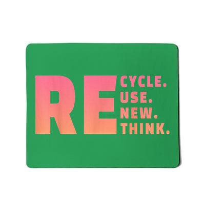 Recycle Reuse Renew Rethink Crisis Environmental Activism Mousepad