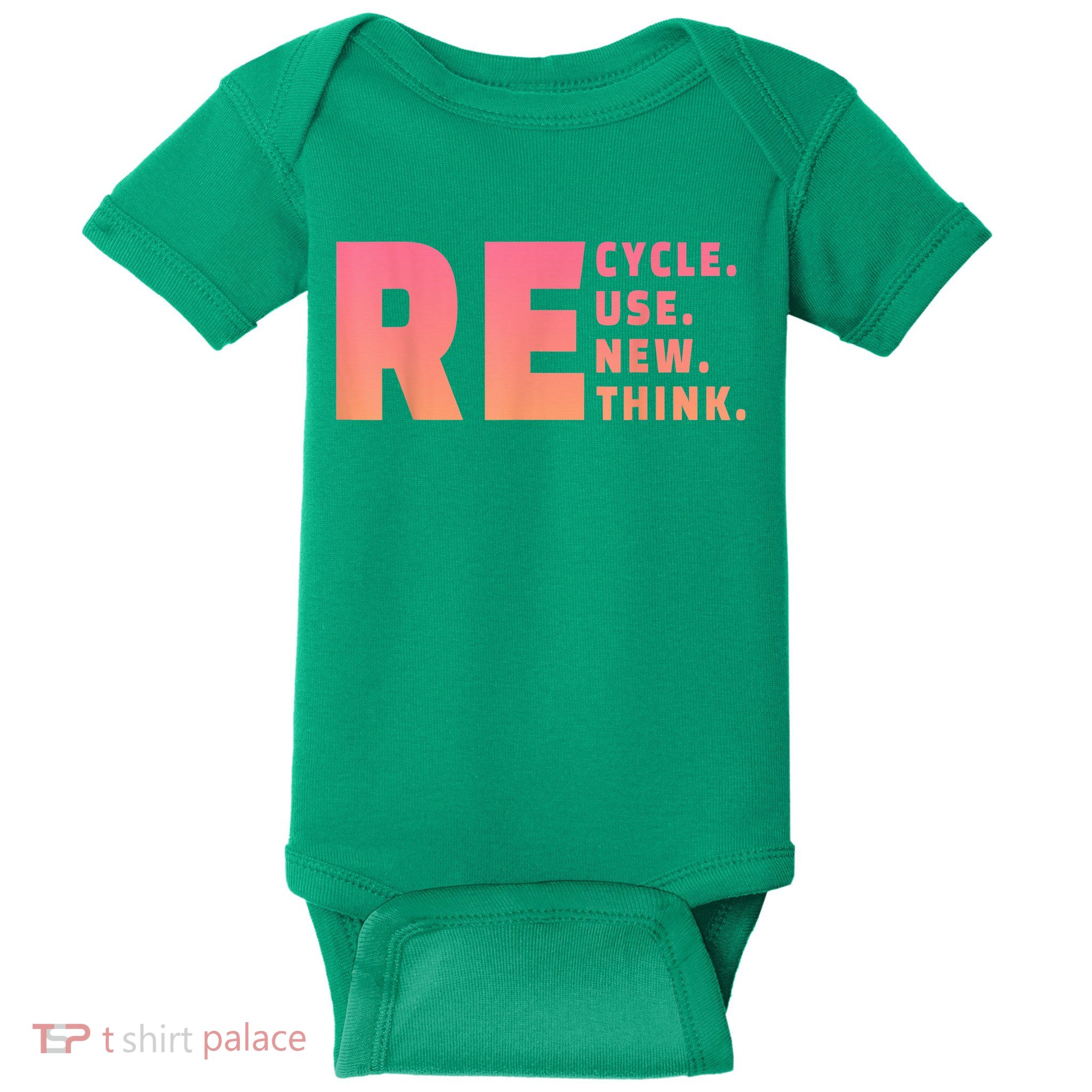 Recycle Reuse Renew Rethink Crisis Environmental Activism Baby Bodysuit