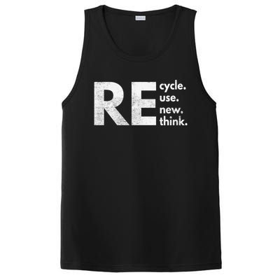 Recycle Reuse Renew Rethink Crisis Environmental Activism PosiCharge Competitor Tank