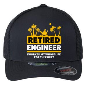 Retirement Retiree Retired Engineer Flexfit Unipanel Trucker Cap