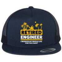 Retirement Retiree Retired Engineer Flat Bill Trucker Hat