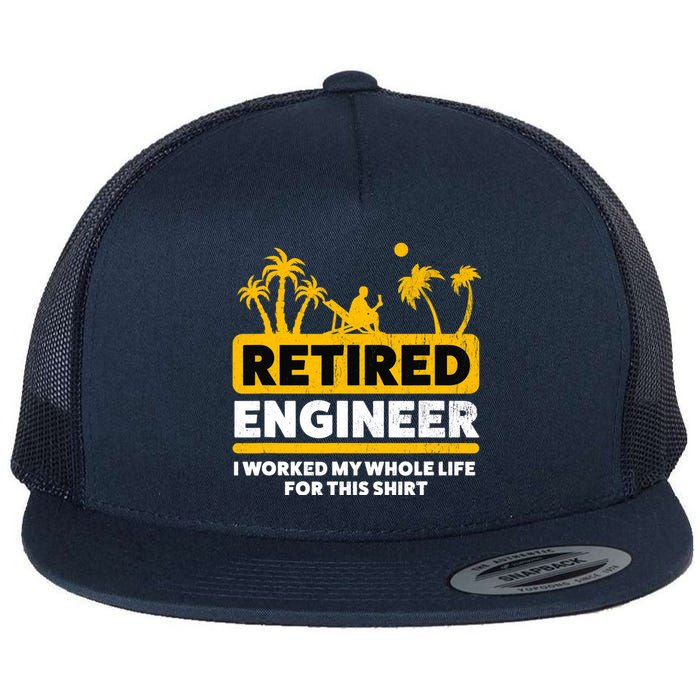 Retirement Retiree Retired Engineer Flat Bill Trucker Hat