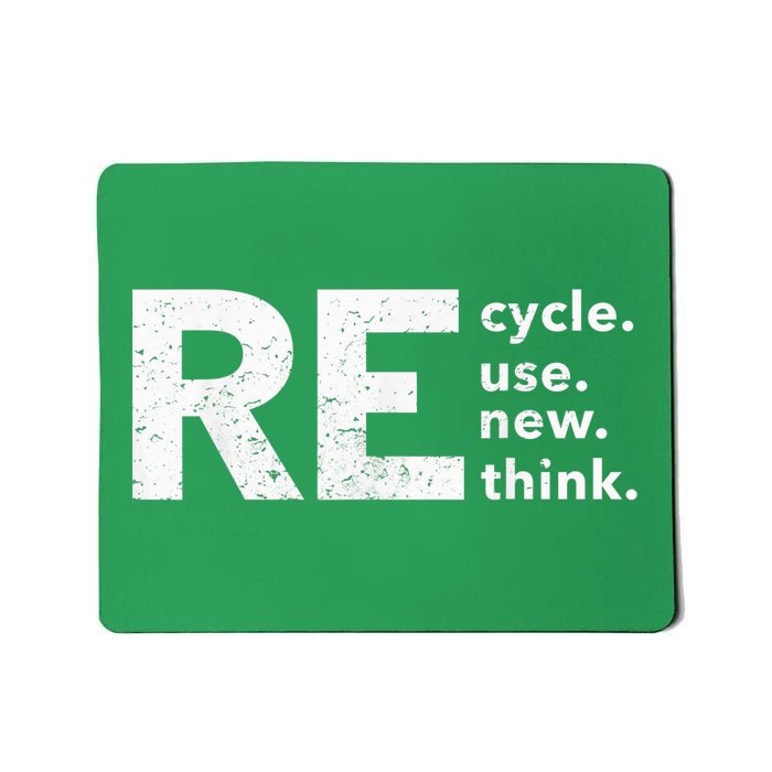 Recycle Reuse Renew Rethink Mousepad