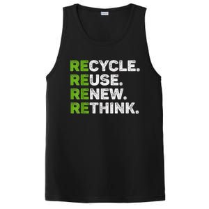 Recycle Reuse Renew Rethink Earth Day Environmental Activism PosiCharge Competitor Tank