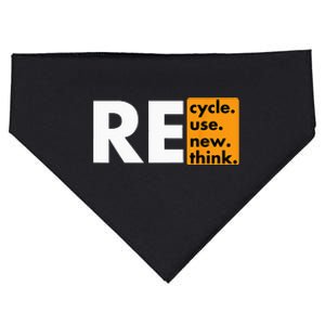 Recycle Reuse Renew Rethink Earth Day Environmental Activism USA-Made Doggie Bandana