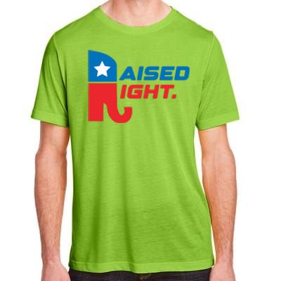 Raised Right Republican Elephant Retro Style Distressed Gift Adult ChromaSoft Performance T-Shirt