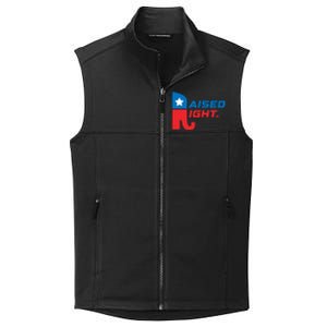 Raised Right Republican Elephant Retro Style Distressed Gift Collective Smooth Fleece Vest