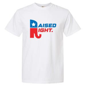 Raised Right Republican Elephant Retro Style Distressed Gift Garment-Dyed Heavyweight T-Shirt