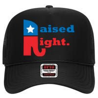 Raised Right Republican Elephant Retro Style Distressed Gift High Crown Mesh Back Trucker Hat