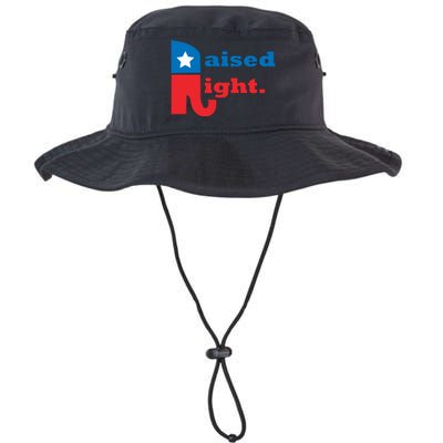 Raised Right Republican Elephant Retro Style Distressed Gift Legacy Cool Fit Booney Bucket Hat