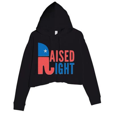 Raised Right Republican Party Crop Fleece Hoodie