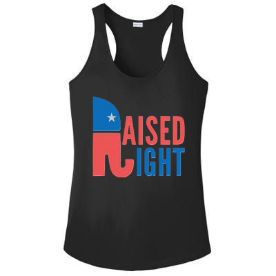 Raised Right Republican Party Ladies PosiCharge Competitor Racerback Tank