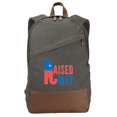 Raised Right Republican Party Cotton Canvas Backpack