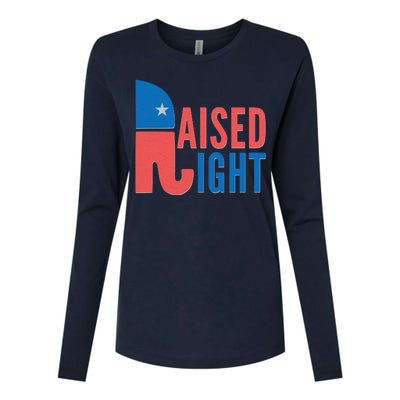 Raised Right Republican Party Womens Cotton Relaxed Long Sleeve T-Shirt