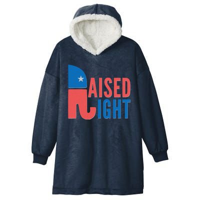 Raised Right Republican Party Hooded Wearable Blanket