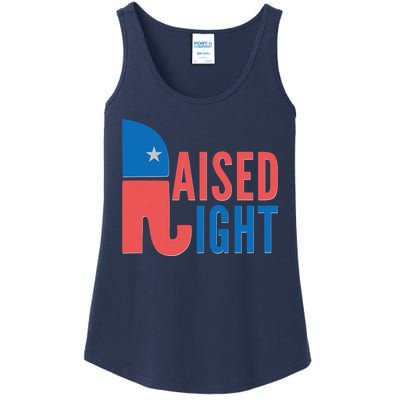 Raised Right Republican Party Ladies Essential Tank