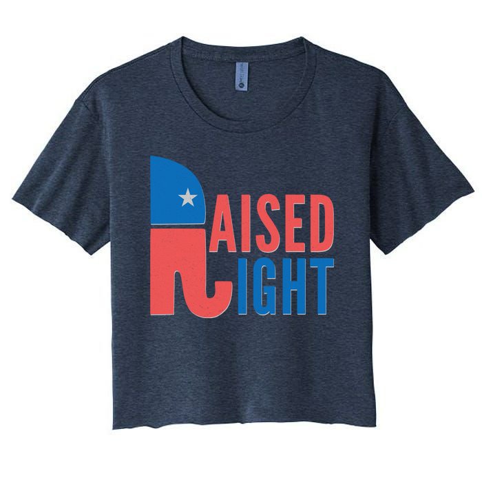 Raised Right Republican Party Women's Crop Top Tee