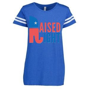 Raised Right Republican Party Enza Ladies Jersey Football T-Shirt