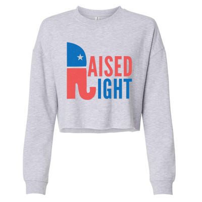 Raised Right Republican Party Cropped Pullover Crew