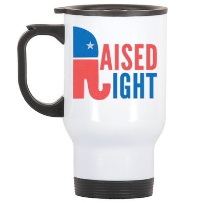 Raised Right Republican Party Stainless Steel Travel Mug