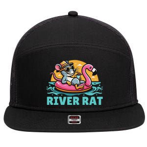 River Rat River Floating River Adventures River Rat 7 Panel Mesh Trucker Snapback Hat