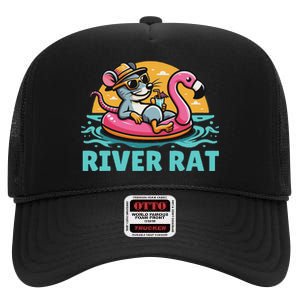 River Rat River Floating River Adventures River Rat High Crown Mesh Back Trucker Hat