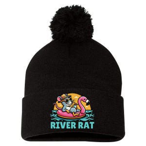 River Rat River Floating River Adventures River Rat Pom Pom 12in Knit Beanie