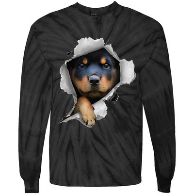 Rottweiler Rottie Rottweiler Lover Cute Rottweiler Tie-Dye Long Sleeve Shirt