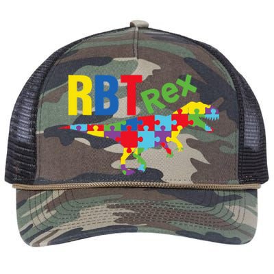 RBT Rex Registered Behavior Technician Autism ABA Therapist Retro Rope Trucker Hat Cap