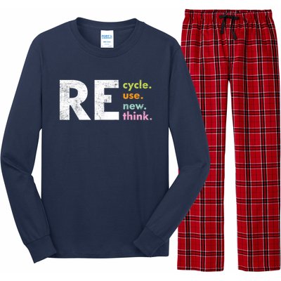 Recycle Reuse Renew Rethink Crisis Environmental Activism Long Sleeve Pajama Set