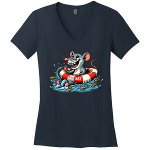 River Rat River Animal Women's V-Neck T-Shirt