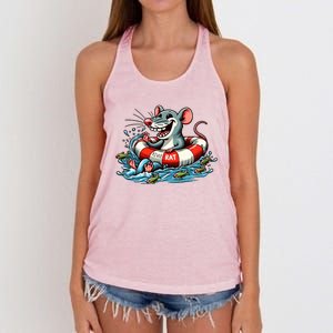 River Rat River Animal Women's Knotted Racerback Tank